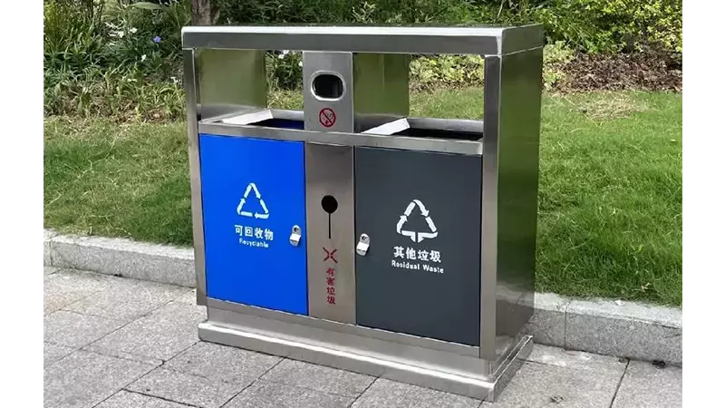 스테인레스 스틸 쓰레기통